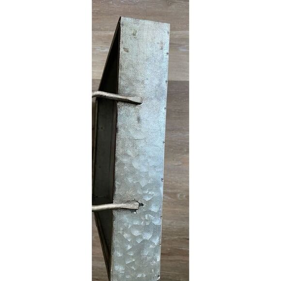 Pier 1 Magnolia 2015 Galvaniz Garden Tray with handles - Picture 4 of 8